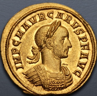 Carus, ca. 282 CE (Rome or Ticinum mint) AV Aureus